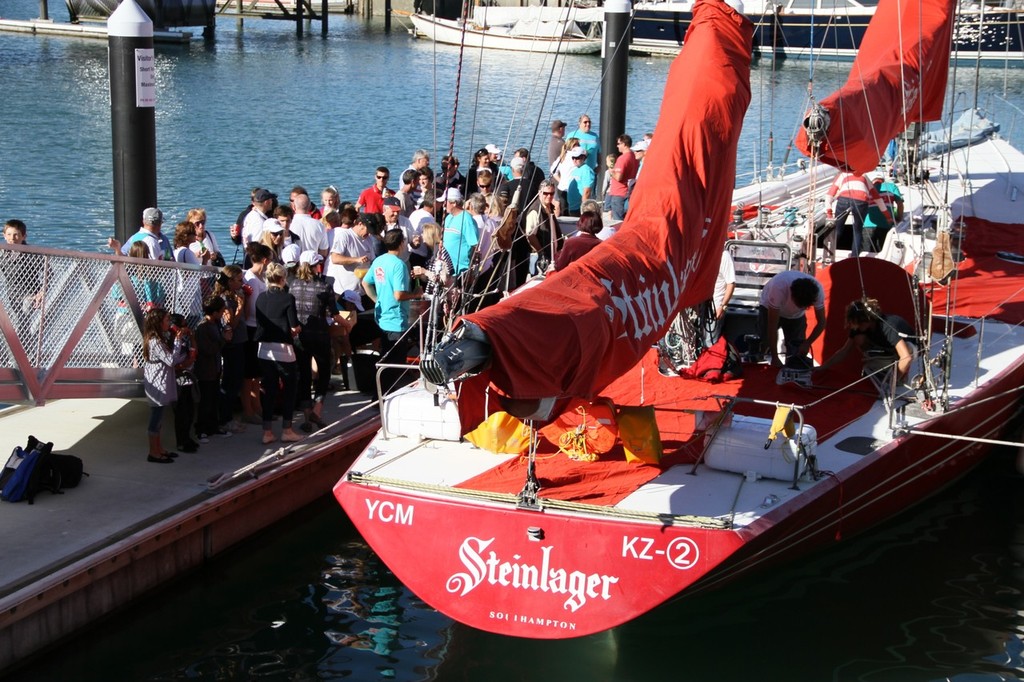 The old stories flow again - Steinlager 2 returns home, May 5, 2012 © Richard Gladwell www.photosport.co.nz